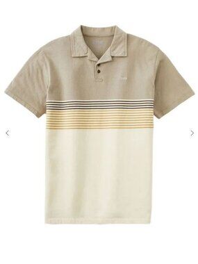 Katin Men's Gray Striped Truman Polo Size Large